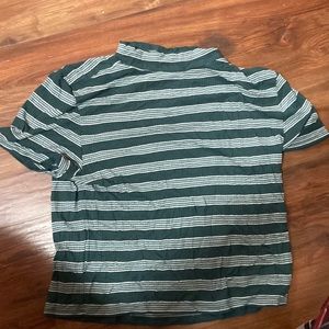 green and white american eagle turtle neck tshirt